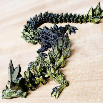 30cm Black and Gold Dragon | Novelty Decor and Toys