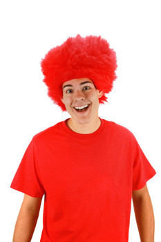 Red Fuzzy Thing Wig