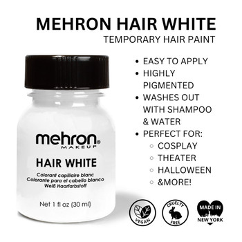 Hair Colorant 1 oz White | Mehron | Makeup