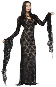Lace Morticia Addams Family Halloween Costume
