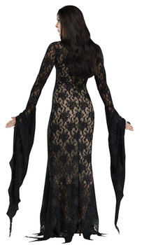 Morticia Lace Witch Halloween Gown