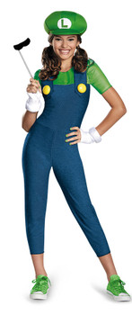 Children's Luigi-Girl Super Mario Bros. Costume