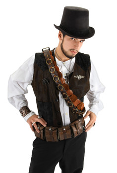Black Coachman Steampunk Top Hat