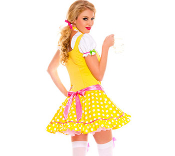 Yellow German Oktoberfest Dirndl Costume 2