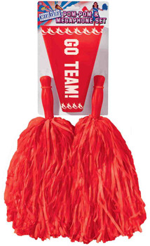 Pom Pom's And Megaphone Cheerleading Set