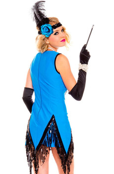 20s Fascinating Sky-Blue Flapper Costume