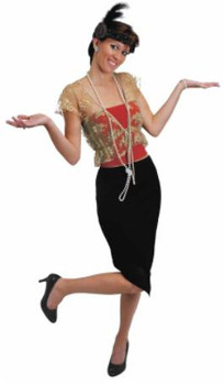 Black Flapper Headband with Beads