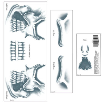 Skull Face Tattoo FX | Tinsley | Temporary Tattoos | Makeup
