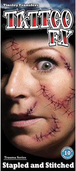 Stitched & Stapled Trauma Tattoo FX | Tinsley | Temporary Tattoos
