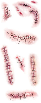 Stitched & Stapled Trauma Tattoo FX | Tinsley | Temporary Tattoos