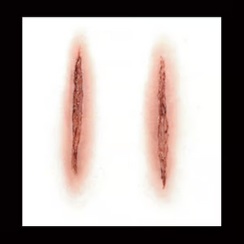 Cutter Gash Wound 3D Water Applied FX Transfer | Tinsley | Applications and Prosthetics