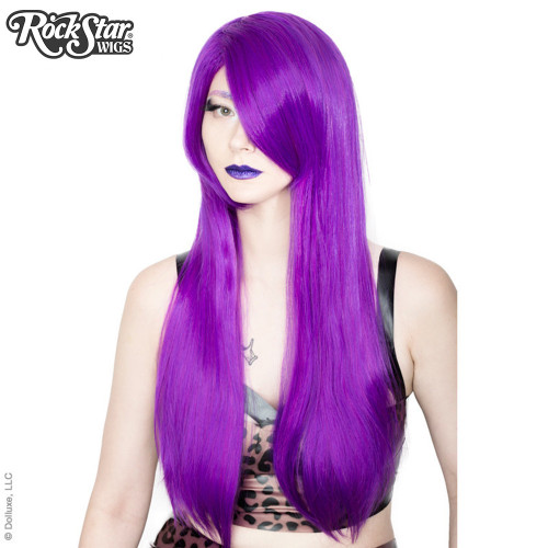 Rockstar Long Straight (28") Purple Wig