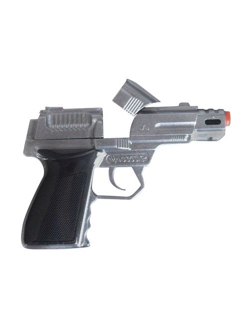 Black and Silver 6-inch Metal Cap Gun Prop