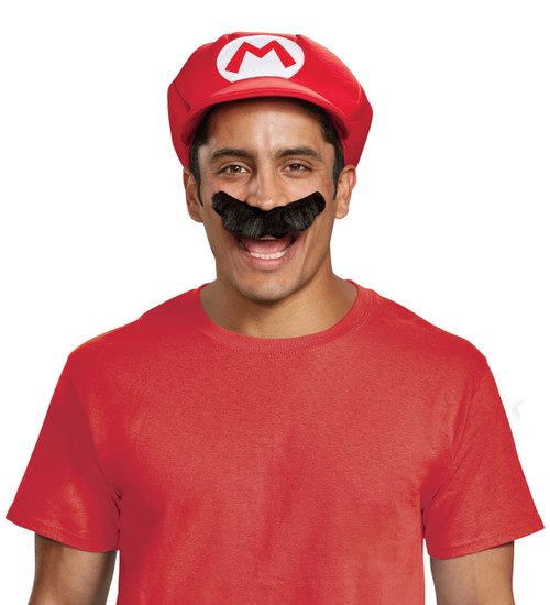 Adult Mario Hat and Mustache Kit