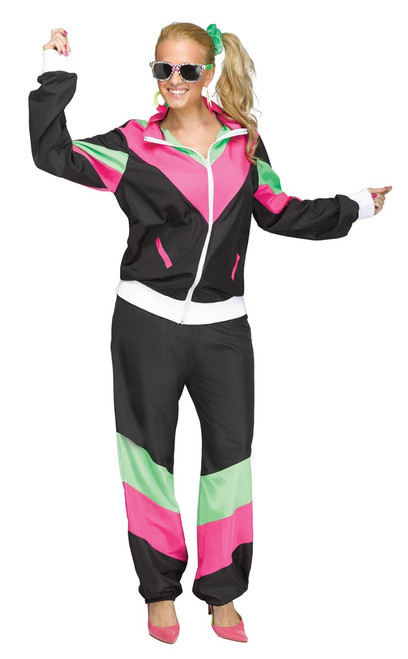 Premium 80s & 90s Tracksuit Costume Unisex - 80s Shell Suit Party Dress  Costume - 90s Costumes for Halloween : : Clothing, Shoes 