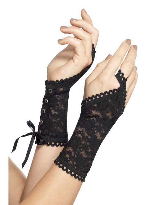 Lace Glovelettes Black | Gothic | Gloves
