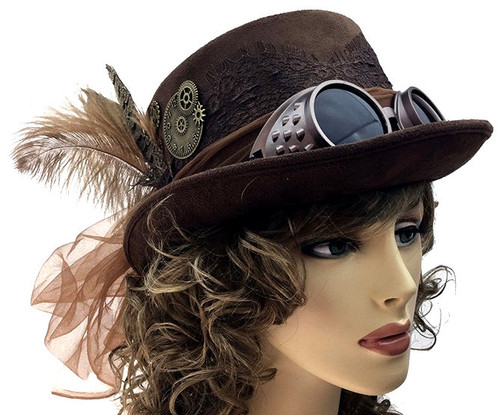 Steampunk Hat with Feathers