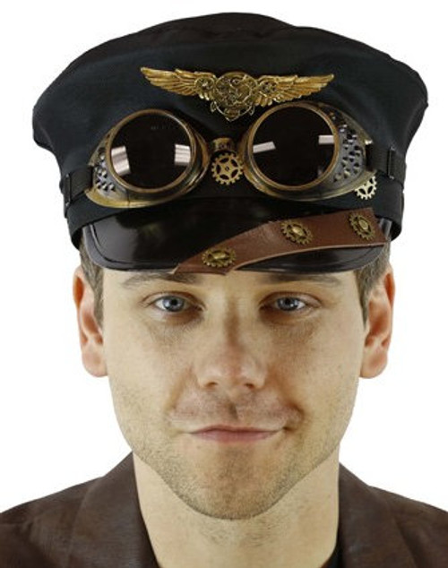 Steampunk Police Hat with Goggles
