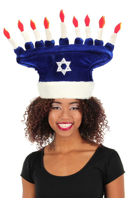 Happy Chanukah Plush Hat at The Costume Shoppe