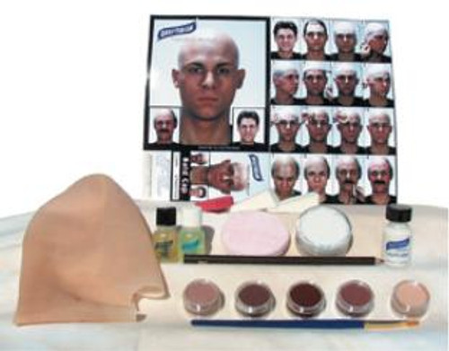 Graftobian Complete Bald Cap Kit with Adhesives & Makeup | Graftobian Special Effects Makeup | Prosthetic Forms
