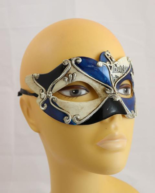 Masquerade Mask Venetian Blue Music Note Accent | Masquerade and New Years | Masks