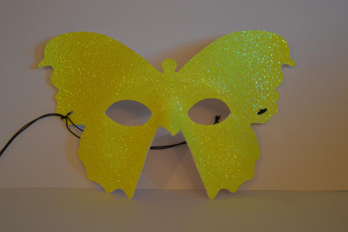 Neon Butterfly Mask | Yellow | Masquerade Masks