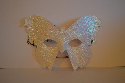 Neon Butterfly Mask | White | Masquerade Masks