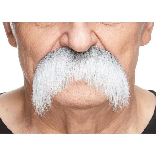 Western Sheriff Moustache | Grey and White | Makeup and Facial Hair