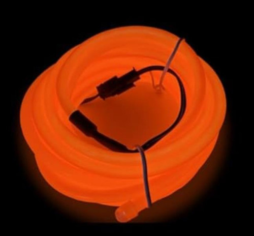 Orange EL Wire with battery pack | 5.0mm Thick and 1 Meter Long | Cosplay Supplies