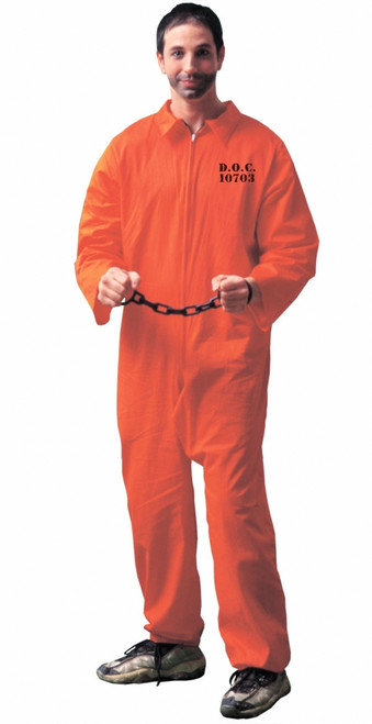 Orange Prisoner Jumpsuit Costume - Plus 
