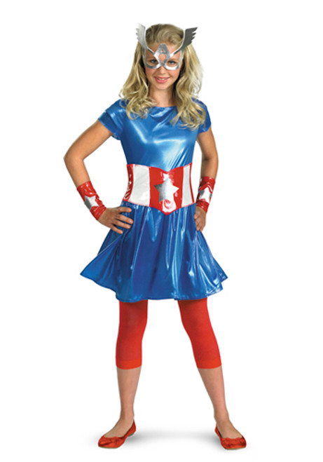 Teen's American Dream Classic Captain America Dress Costume