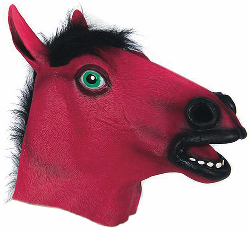 Glow-in-the-Dark Horse Mask Pink