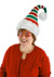 Ridged Red and Green Santa Hat