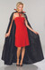 Long Satin Black Cape