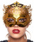 Carnival Costume Masquerade Mask with Glitter - 3 Colours