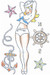 Sailor Pin Up Tat Temporary Tattoos