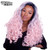 Rockstar Wigs - Lace Front Curly Dark Roots - Powder Pink