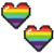 Pixelated Pride Heart | Festival and Entertainment | Nipple Pasties