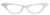 White/Clear 50S Cat Eye Rhinestone Glasses
