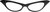 Black/Clear 50S Cat Eye Rhinestone Glasses