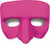 Pink Black Light Reactive Half Mask