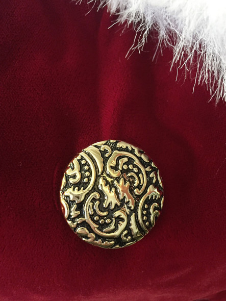 Button detail on Super Deluxe Santa Claus costume