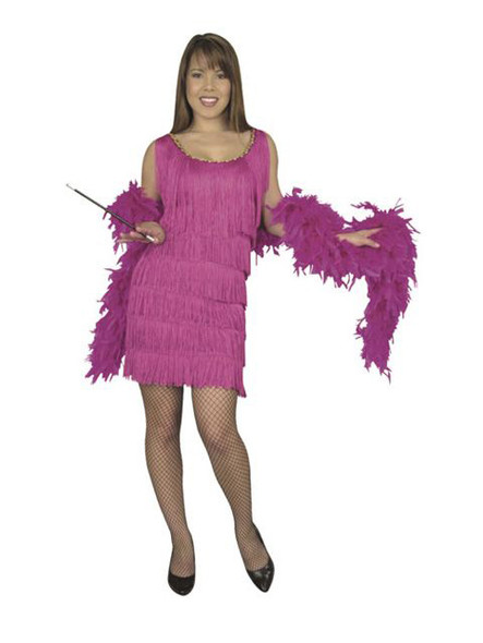 Fuchsia Fashion Flapper Dress Ladies Plus