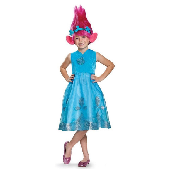 Poppy Trolls CostumeChildren's Deluxe with Wig