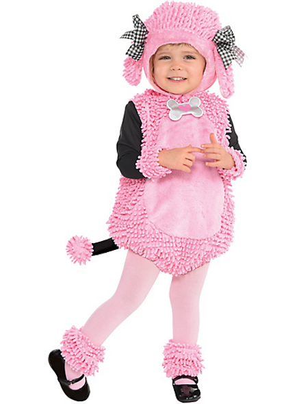 Toddler's Pink Poodle Pup Costume