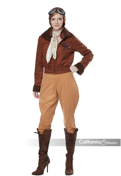 Womens Amelia Earhart Inspired Aviator Costume