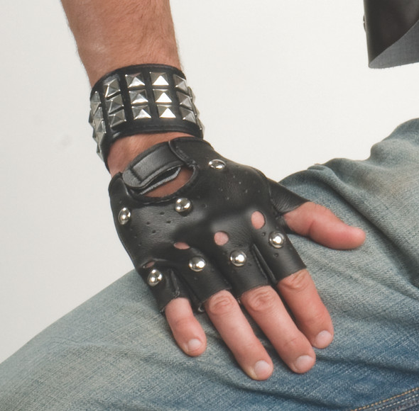 Studded Biker Gloves