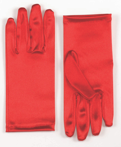 Red Satin Wrist Glove