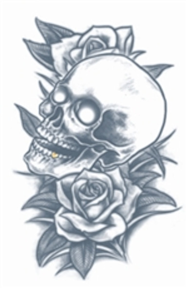 Skull & Roses Tat Temporary Tattoos