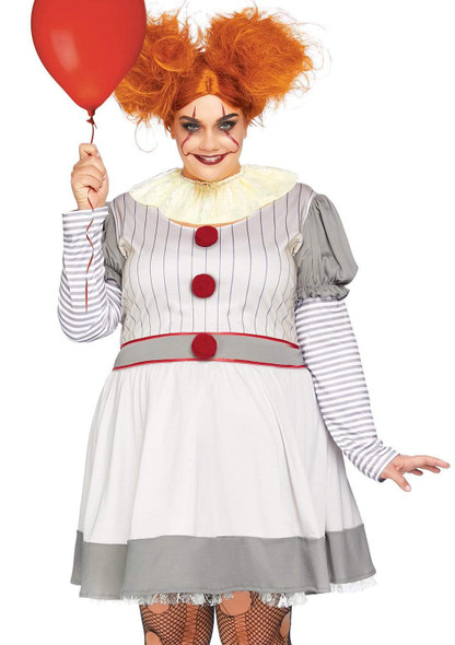 Adult Plus Size Creepy Clown Costumeat the costume shoppe